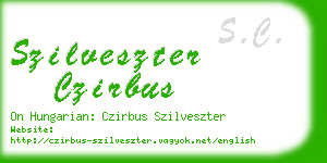 szilveszter czirbus business card